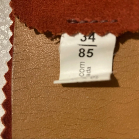 ACCESSORIUM Sz 34/85 Suede  Pumpkin Colourway Made In Canada Belt - Picture 9 of 10